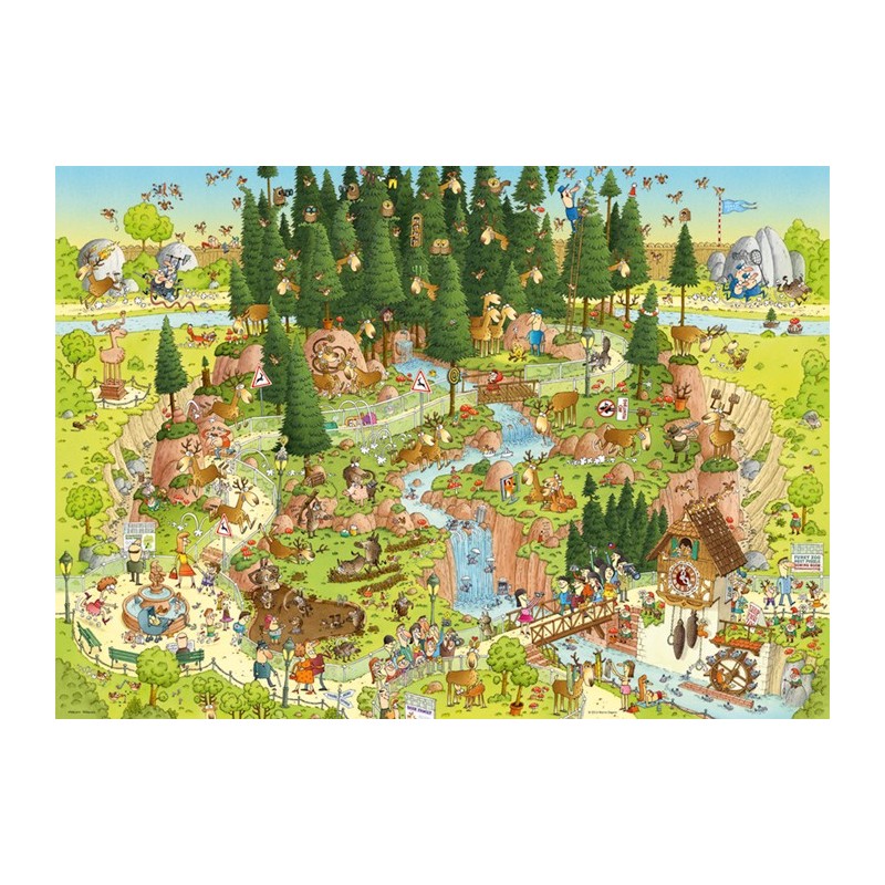 Puzzle 1000 pièces Funky Zoo Black Forest Habitat 29638 Heye