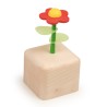 Boîte à musique en bois Fleur rouge 5239 Kiener