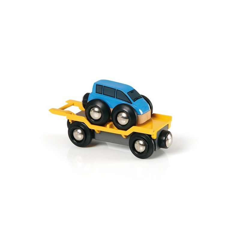 Brio Wagon transport de voiture avec rampe 33577