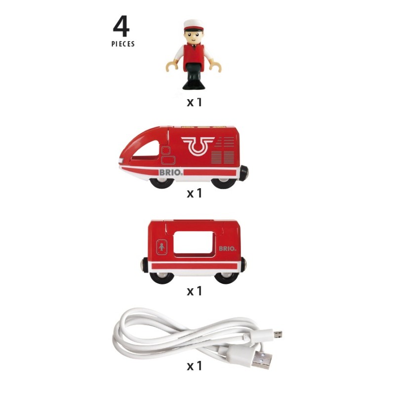 Brio Train de voyageurs rechargeable 33746