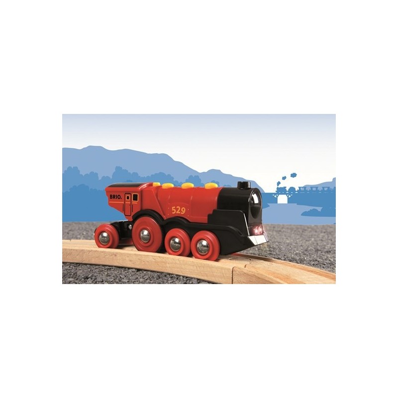Brio Locomotive rouge puissante à piles 33592