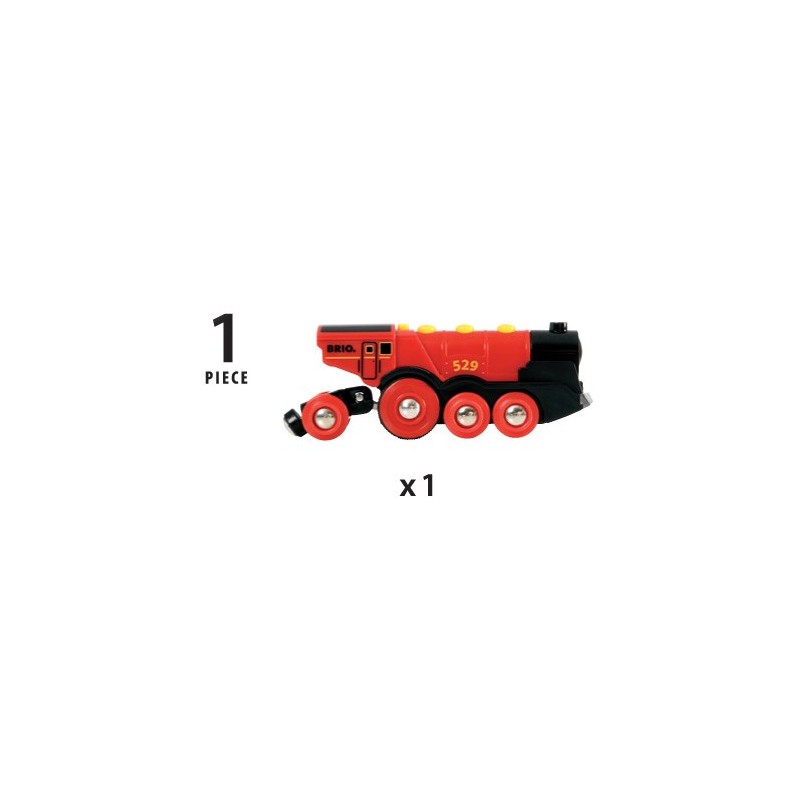 Brio Locomotive rouge puissante à piles 33592