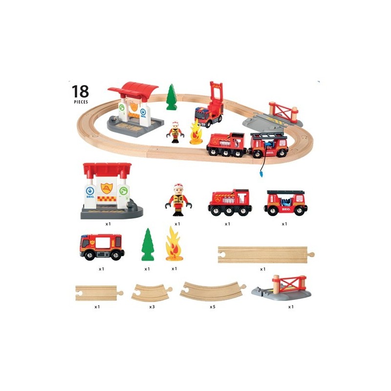 Brio Circuit action pompier 33815