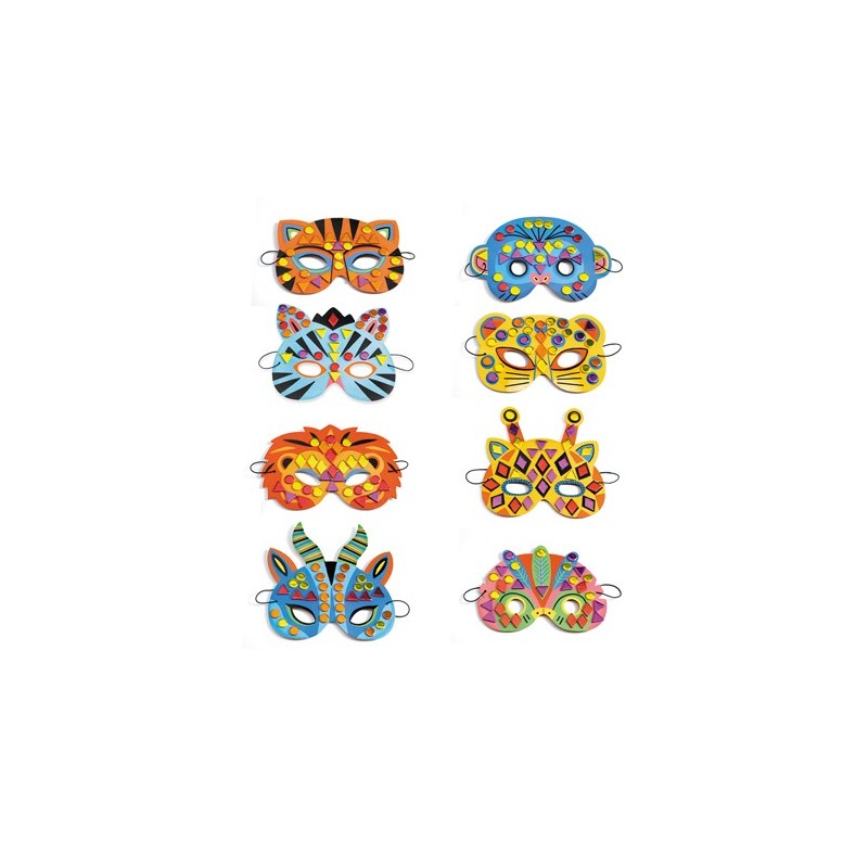 Masques mosaïques à décorer 07900 Djeco
