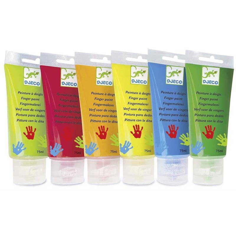 Peinture à doigts 6 tubes 08860 Djeco