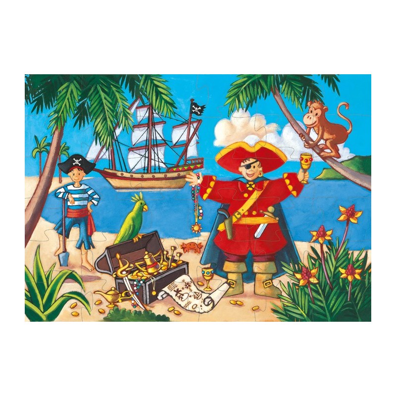 Puzzle 36 pièces Le pirate et son trésor 07220 Djeco