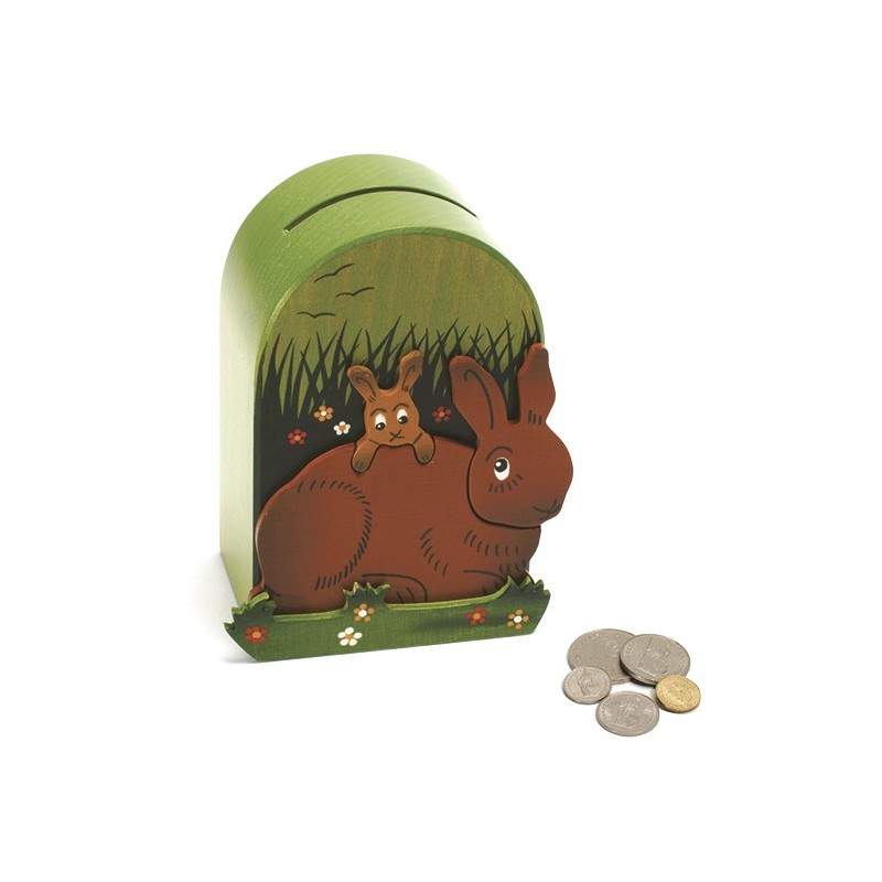 Tirelire en bois Lapins 19720 Weizenkorn