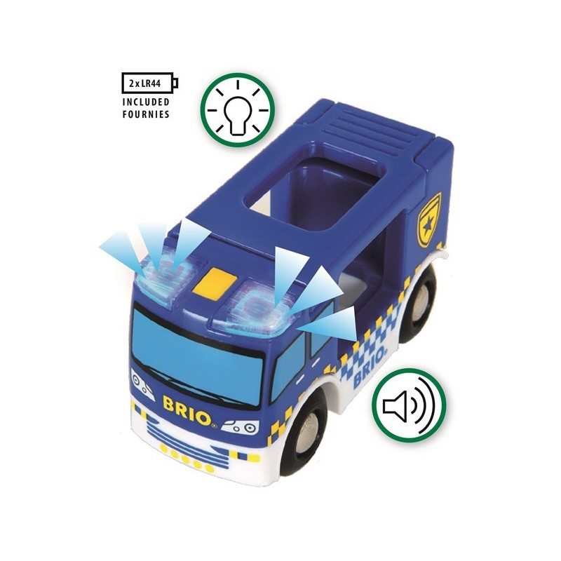 Brio Camion de police son et lumière 33825