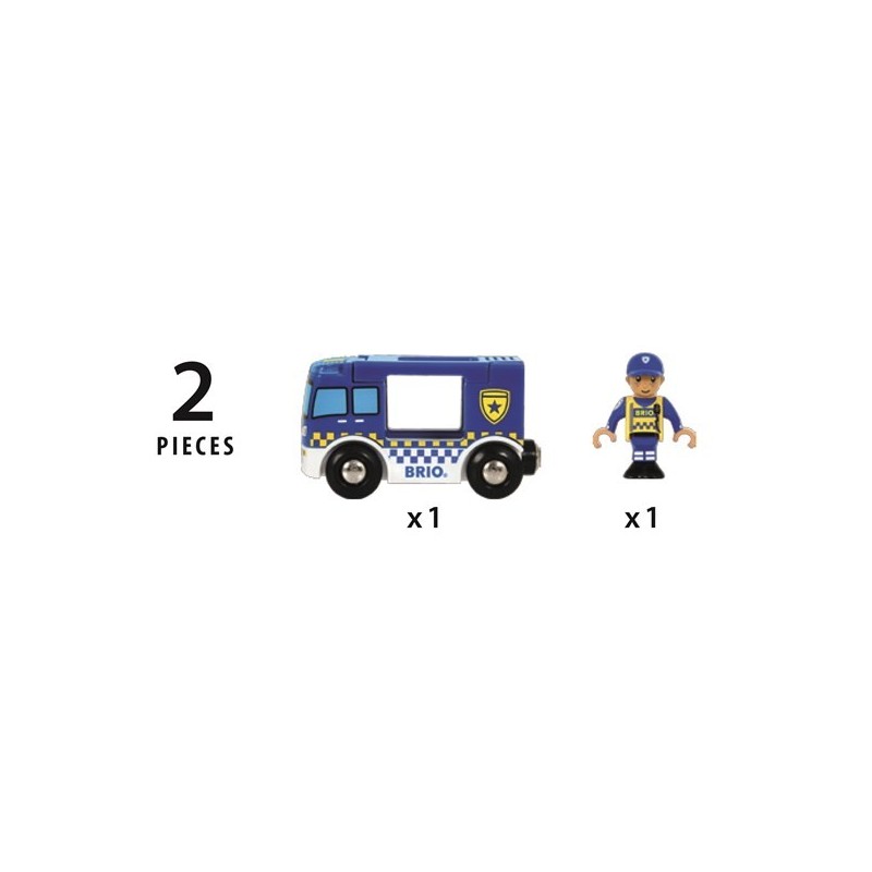 Brio Camion de police son et lumière 33825