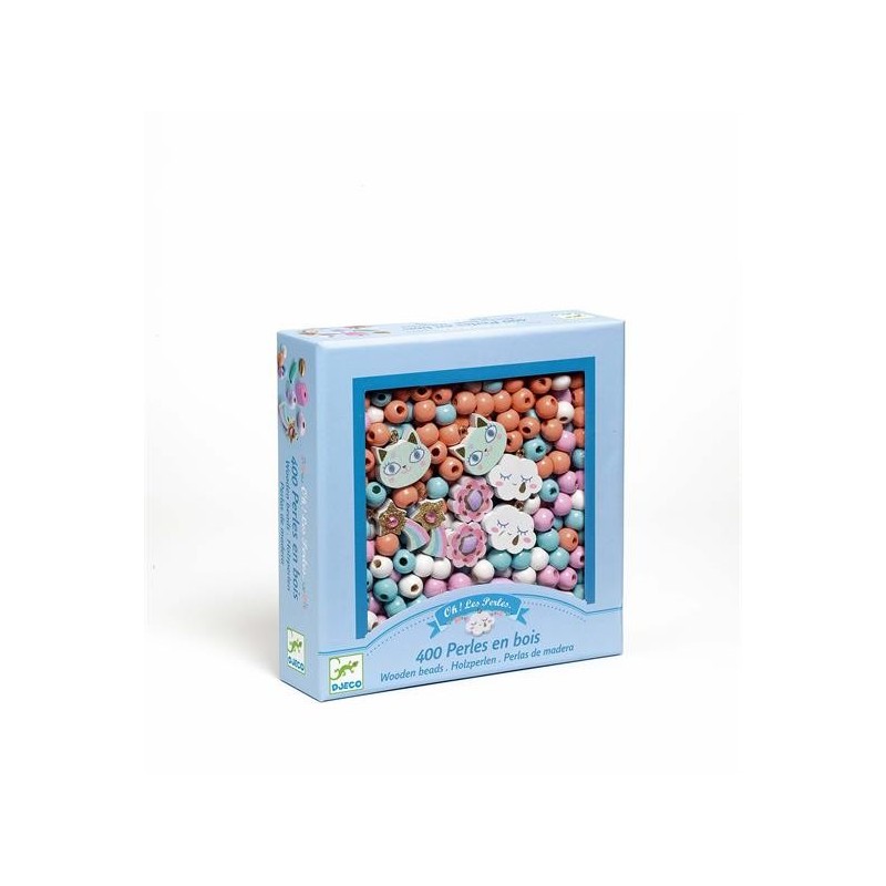 Perles en bois Arc-en-ciel 09823 Djeco