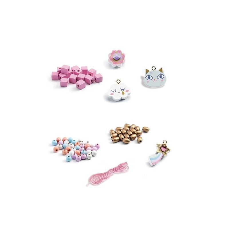 Perles en bois Arc-en-ciel 09823 Djeco
