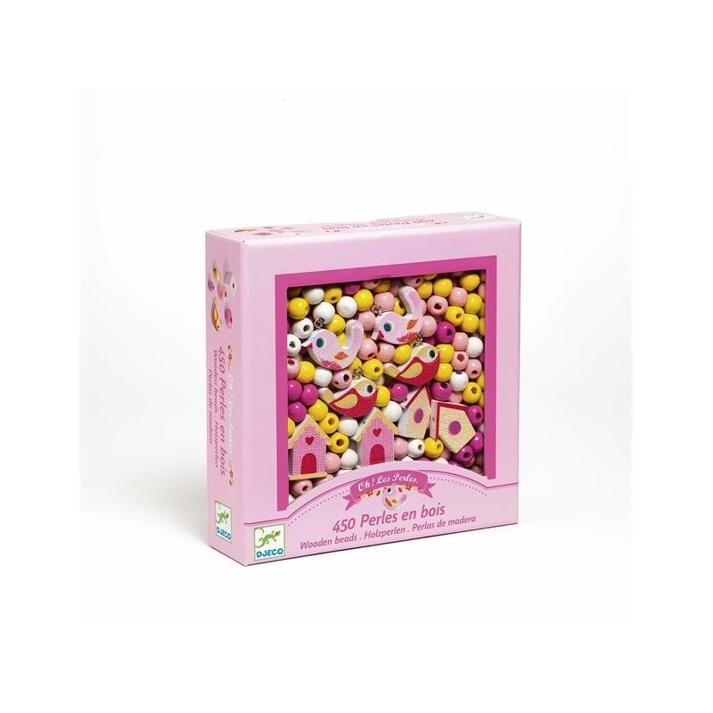 Perles en bois Oiseaux 09809 Djeco