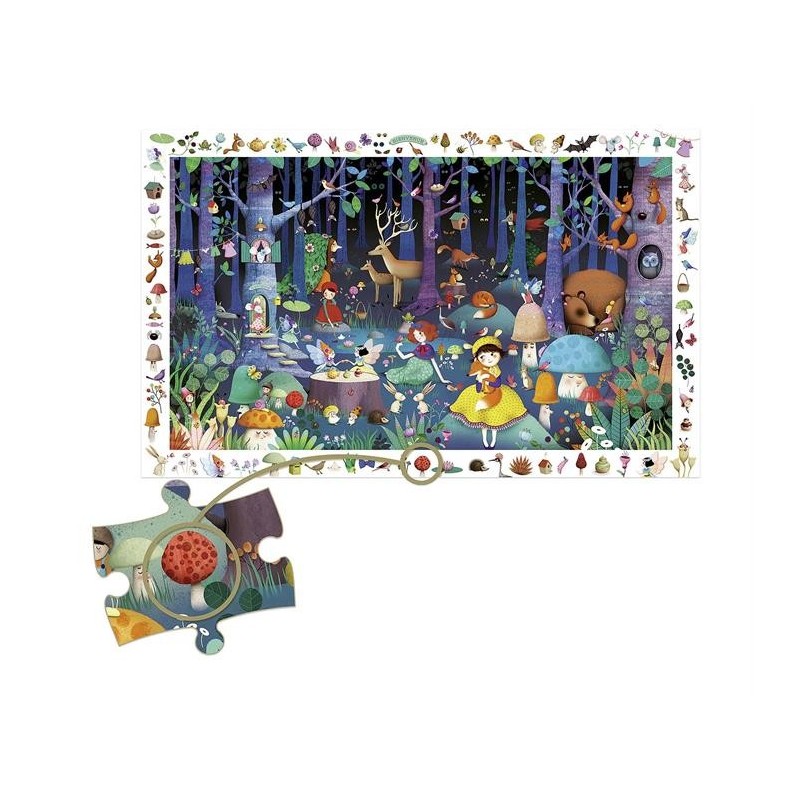 Puzzle 100 pièces observation Forêt Enchantée 07504 Djeco