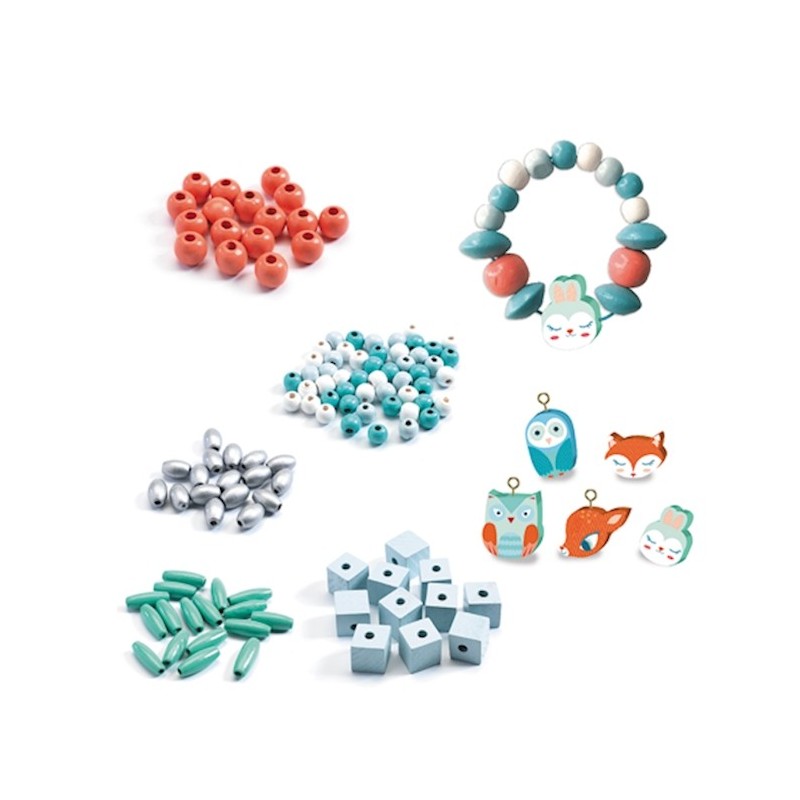 Perles en bois Animaux 09807 Djeco