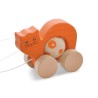 Chat à tirer orange en bois 430-08 Atelier Passage