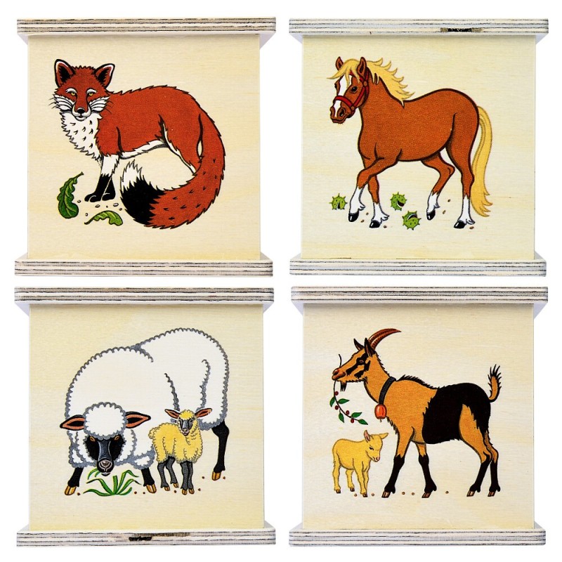 Tirelire en bois Animaux de la ferme 9003B Atelier Fischer