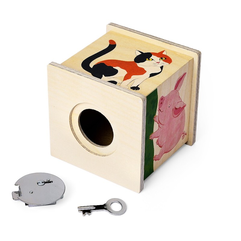 Tirelire en bois Animaux de la ferme 9003B Atelier Fischer