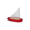Bateau à voile en bois rouge Glückskäfer 526414