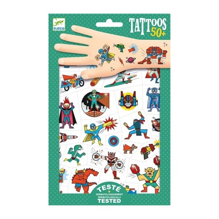 Tatouages Tattoos Heroes vs villains 09614 Djeco