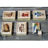 Cubes puzzle en bois 6 pièces Animaux sur fond en bois 603 Atelier Fischer
