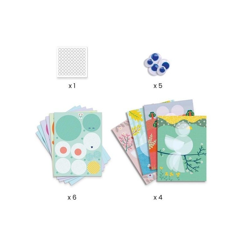 Créer avec du papier Ronds er ronds 09056 Djeco