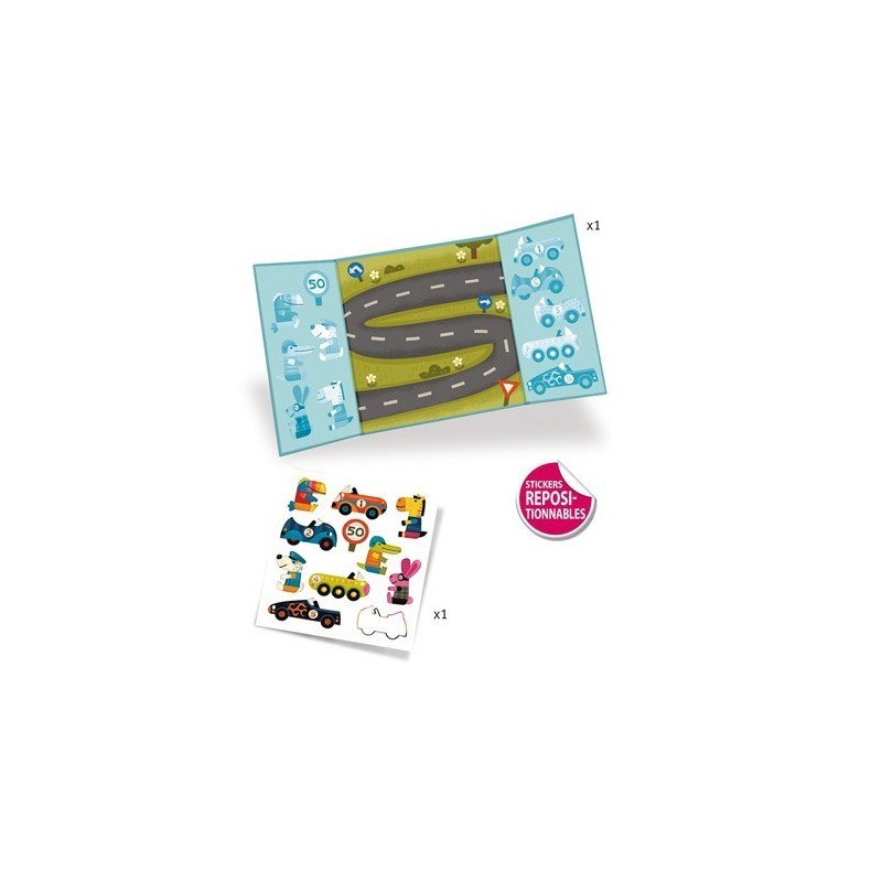 Gommettes et stickers Les Voitures 09073 Djeco