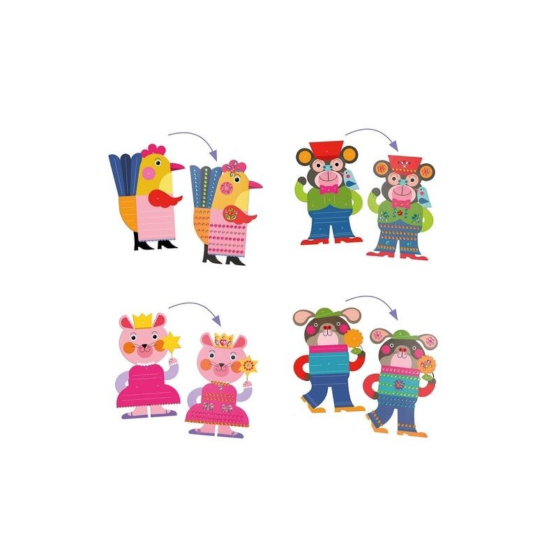 Créer avec des Stickers Eclatants 00090 Djeco