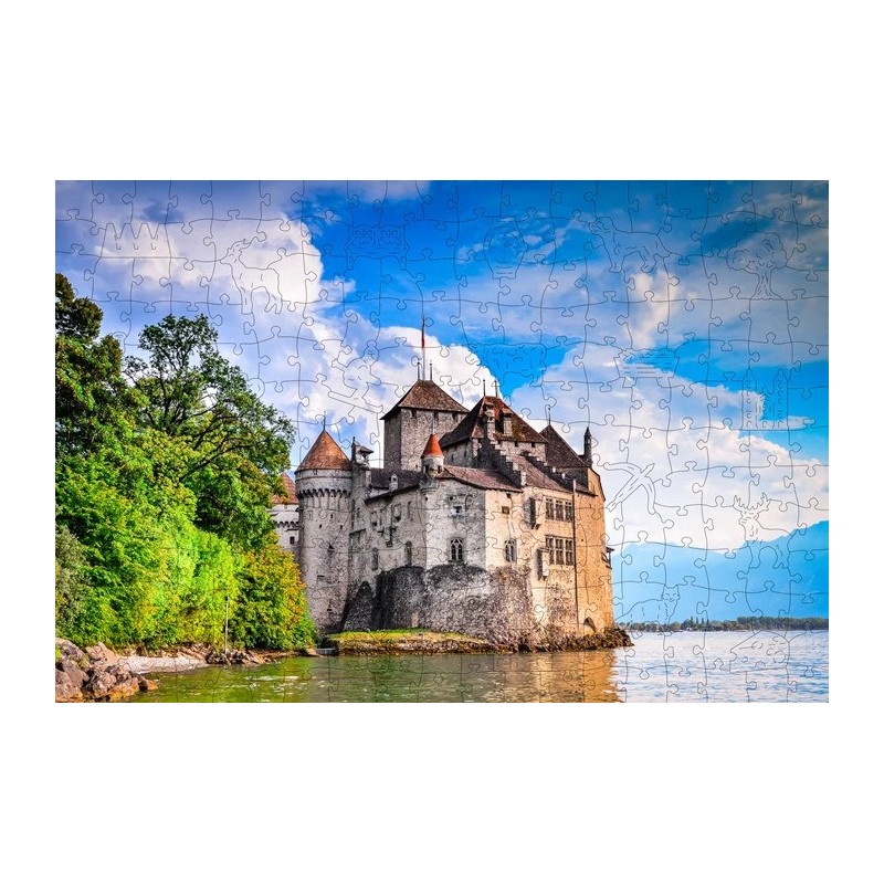 Puzzle en bois 250 pièces Château de Chillon 50807 Wooden.City Puzzle