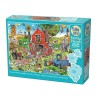 Puzzle 350 pièces Intergénérationnel Ferme Folle 47018 Cobble Hill