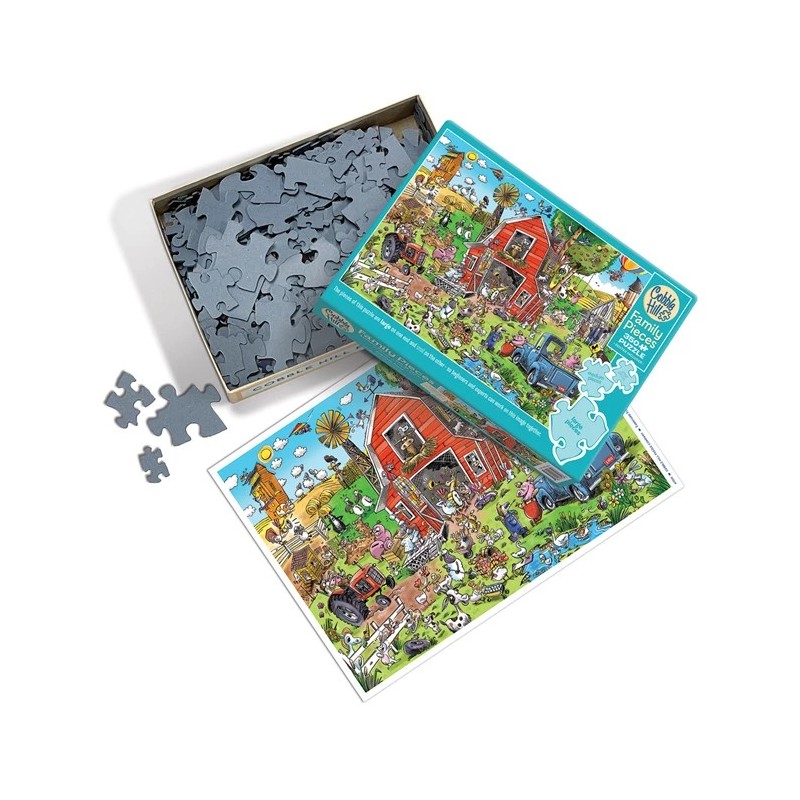 Puzzle 350 pièces Intergénérationnel Ferme Folle 47018 Cobble Hill