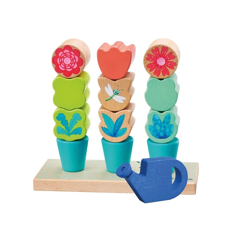 Jeu d'empilement Fleurs en bois 62086 Selecta