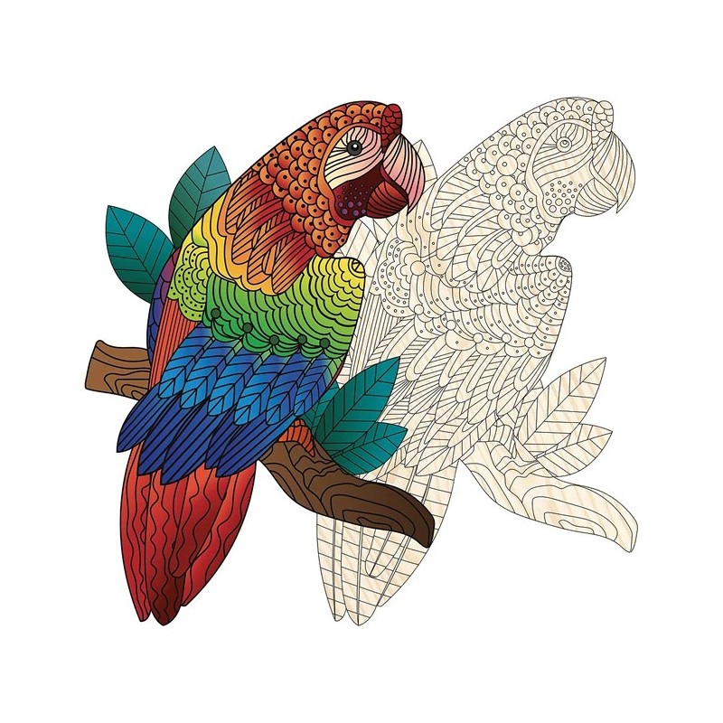Puzzle en bois 172 pièces Perroquet 9082 Artefakt Philos