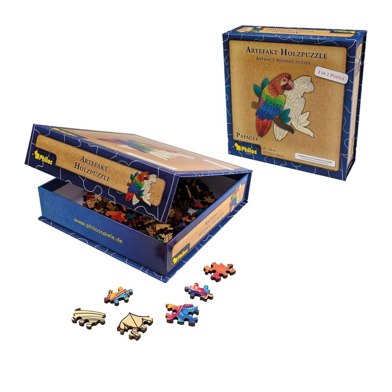 Puzzle en bois 172 pièces Perroquet 9082 Artefakt Philos