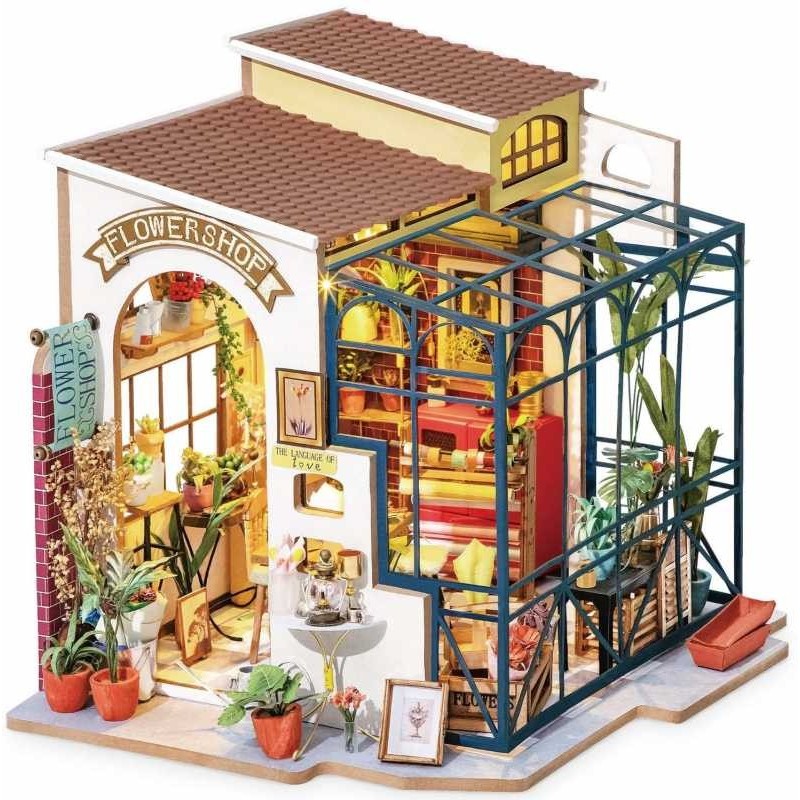 Maquette Magasin de fleurs miniature à construire Emily's Flower Shop ROB-DG145 Robotime DIY