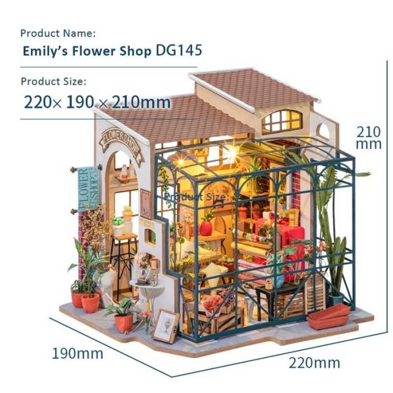 Maquette Magasin de fleurs miniature à construire Emily's Flower Shop ROB-DG145 Robotime DIY