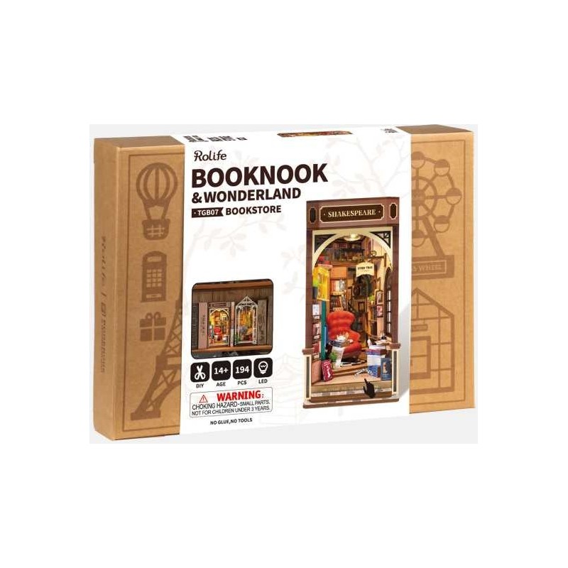 Maquette Librairie miniature à construire TGB07 Robotime Rolife