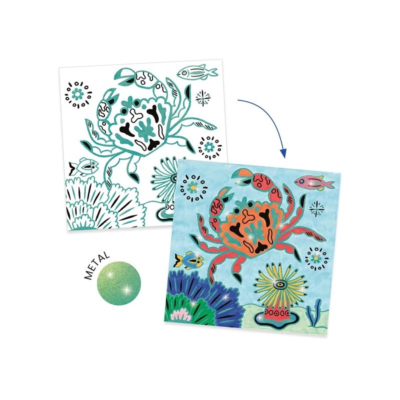 Coloriages brillants Sous la Mer 09698 Djeco