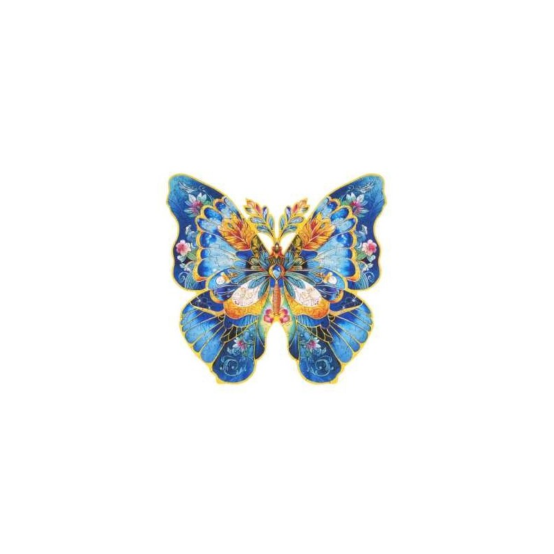 Puzzle en bois 200 pièces Papillon Morpho Helena TA003