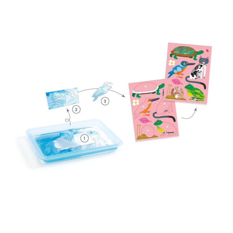 Atelier Papier Marbré Colorful 09351 Djeco