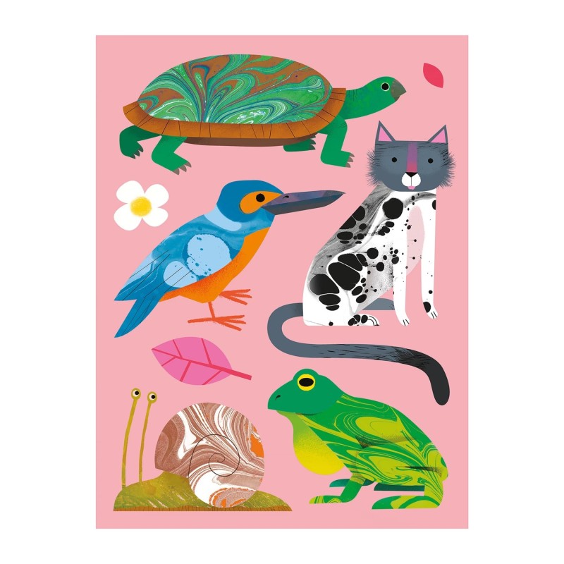 Atelier Papier Marbré Colorful 09351 Djeco