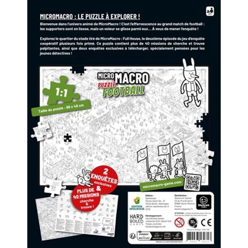 Puzzle 500 pièces Micro Macro Football Cherche et Trouve