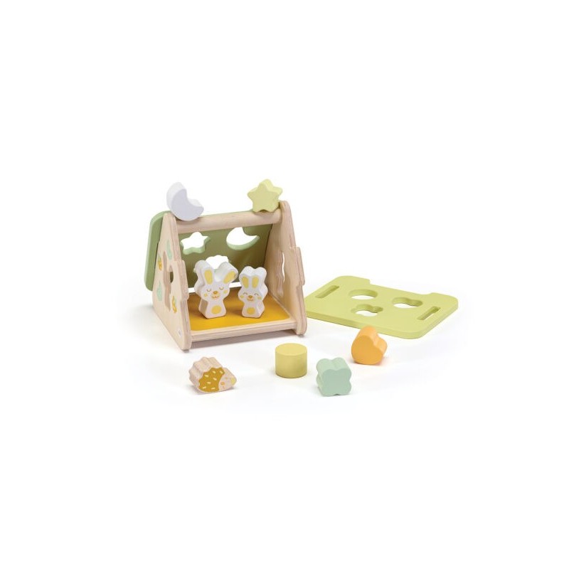 Boîte à forme en bois Lapins 831126 Sevi