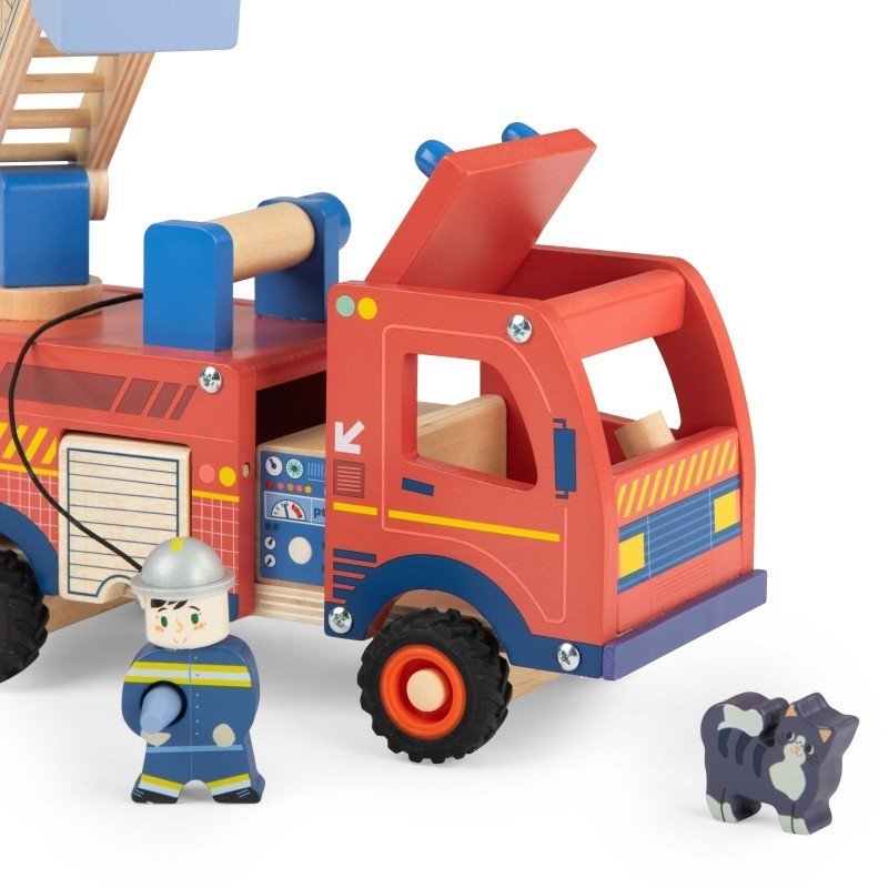 Camion de pompier en bois 725734 Moulin Roty