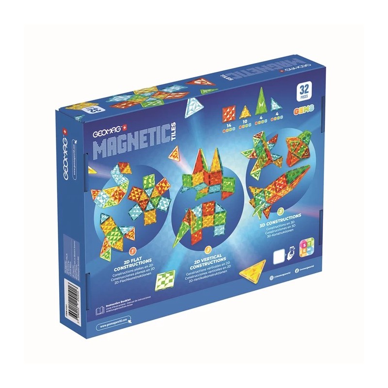 Geomag Magnetic Tiles Gems 32 pièces 4101