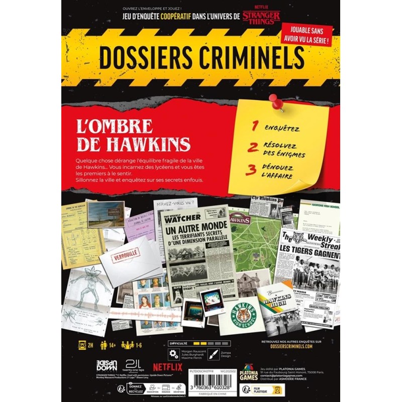 Dossiers Criminels : Stranger Things L'Ombre de Hawkins
