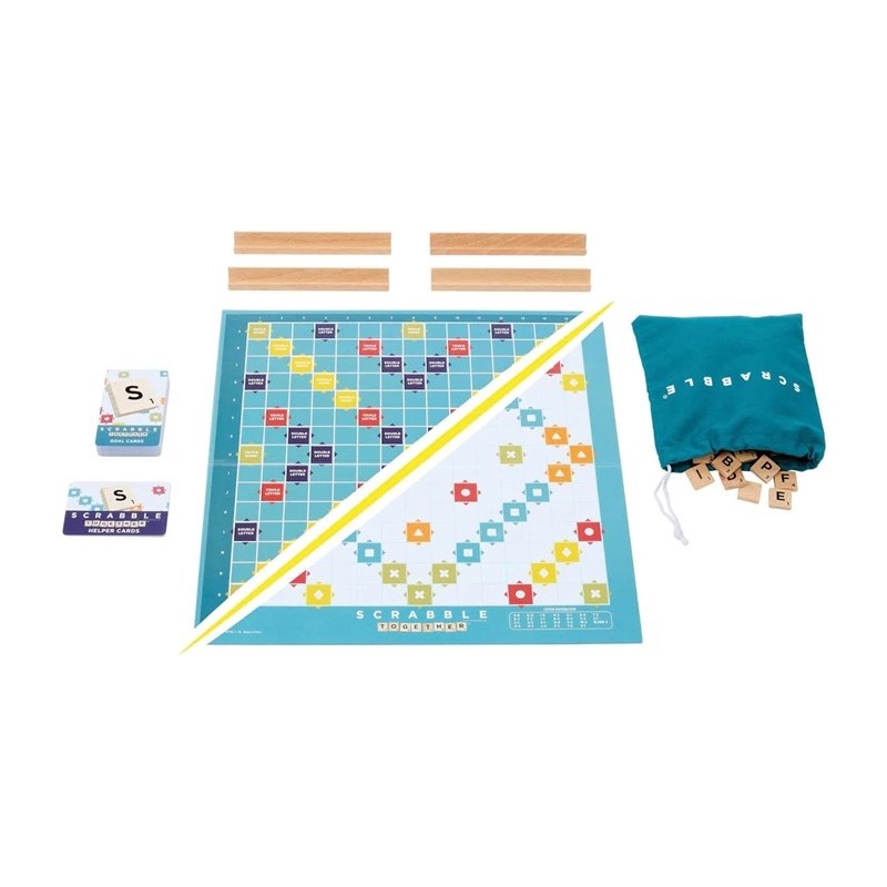 Scrabble en bois 2 jeux en 1