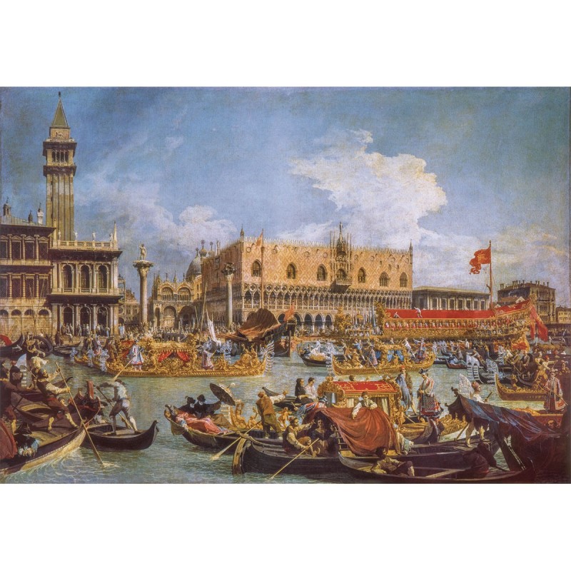 Puzzle 1000 pièces The Return of the Bucentur at the Molo on Ascension Day Caneletto 39764 Clementoni