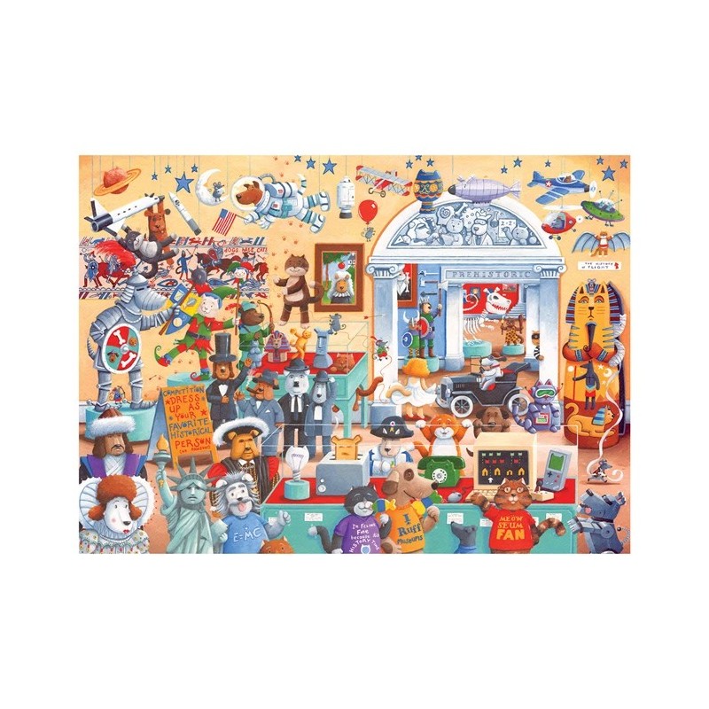 Puzzle 350 pièces Intergénérationnel Musée Chats et Chiens 47031 Cobble Hill