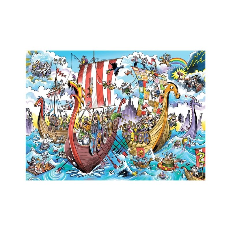 Puzzle 350 pièces Intergénérationnel Viking Fous 47033 Cobble Hill