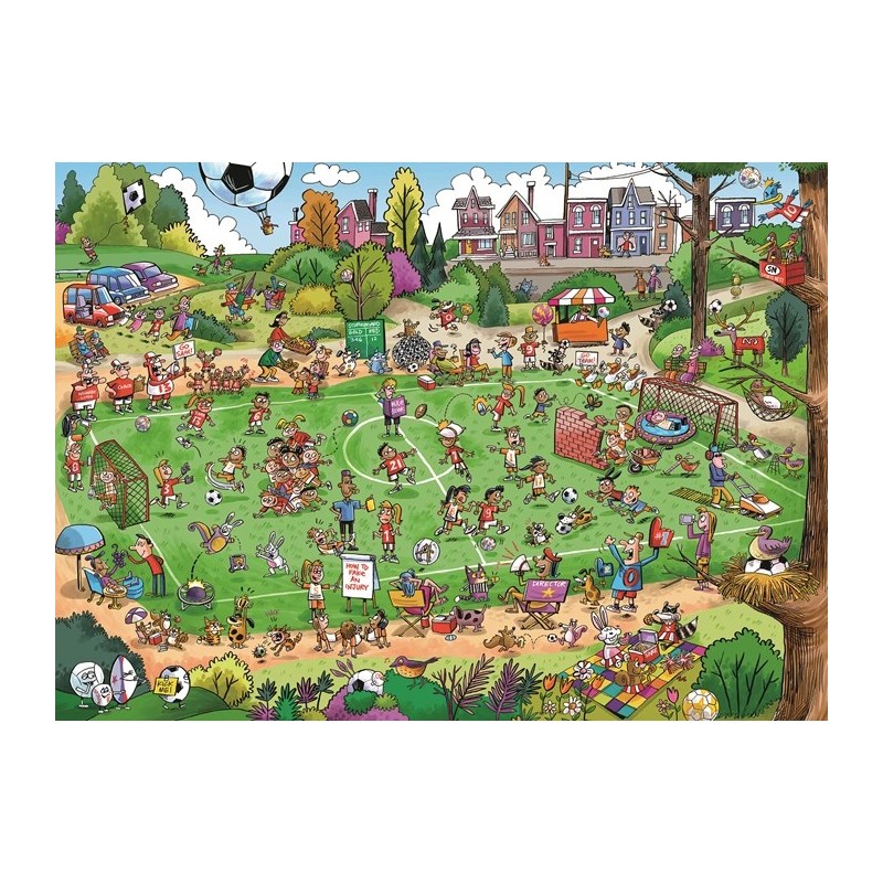 Puzzle 350 pièces Intergénérationnel Le Terrain de Foot fou 47052 Cobble Hill